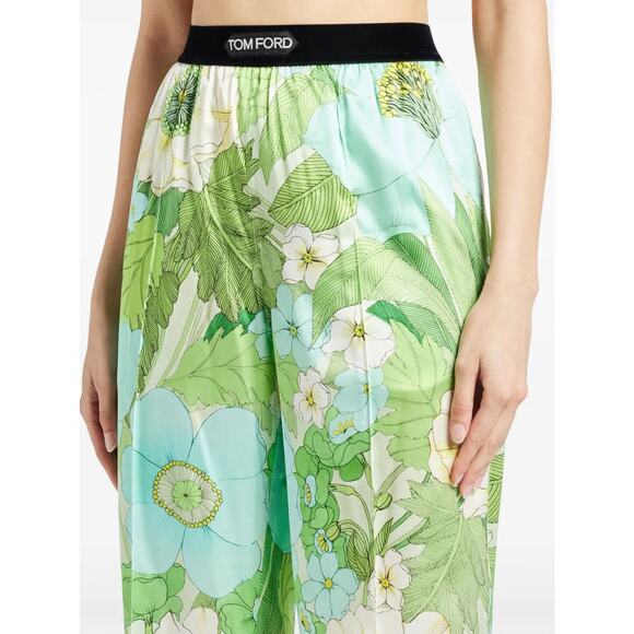 Tom Ford Floral-Print Silk-Blend Satin Pyjama Pants - XXS - Picture 5 of 5